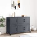 vidaXL Komoda antracitová 100,5x39x72 cm oceľ