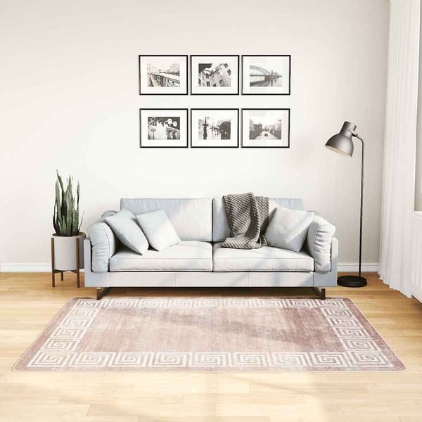 vidaXL Prateľný koberec 120x180 cm béžový