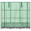 vidaXL Záhon s krytom na skleník ratanový vzhľad 120x40x123 cm