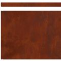 vidaXL Obrubník trávnika 4 ks 450 x 25 cm Hrdzavý