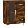 vidaXL Vysoká skrinka dymový dub 69,5x34x180 cm spracované drevo