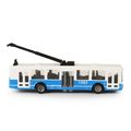 Trolejbus MHD modrý 16 cm - otváracie dvere