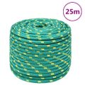 vidaXL Lodné lano zelené 14 mm 25 m polypropylén
