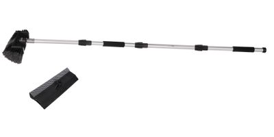 Průtokový kartáč na mytí auta se dvěma nástavci CAR DETAILING WASH BRUSH SET 3, 280cm SIXTOL