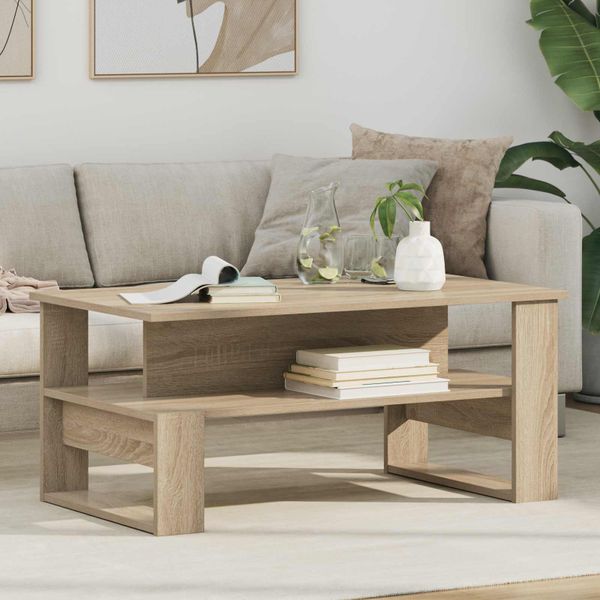 vidaXL Konferenčný stolík Sonoma dub 90 x 50 x 40 cm Kompozitné drevo