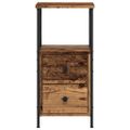 vidaXL Nočný stolík staré drevo 34x35,5x70 cm kompozitné drevo