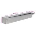 Obdĺžniková bazénová fontána/vodopád, nehrdzavejúca oceľ 60 cm