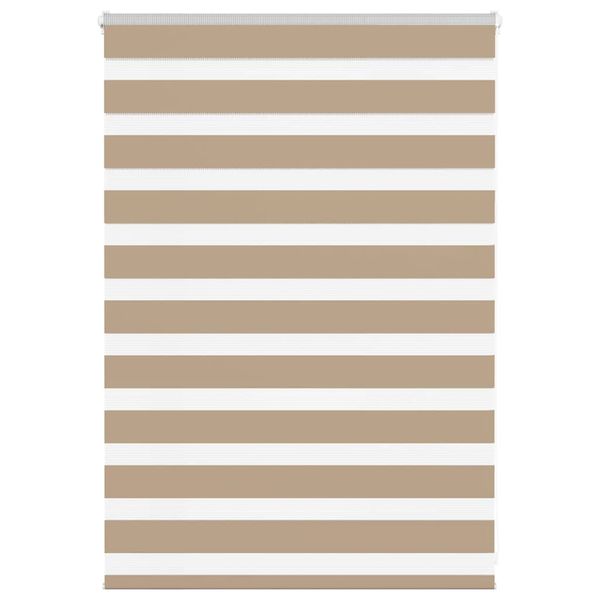 vidaXL Zebrová roleta pieskovo hnedá 95x100 cm šírka látky 90,9 cm polyester