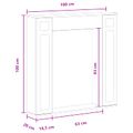 vidaXL Rám krbu Dub sonoma 100 x 20 x 100 cm Kompozitné drevo