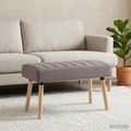 vidaXL Pruhovo prešitá lavica Sivohnedá 80 x 40 x 46 cm Látka