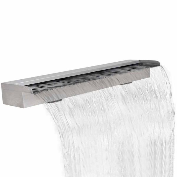 Obdĺžniková bazénová fontána/vodopád, nehrdzavejúca oceľ 150 cm