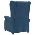 vidaXL Elektrické sklápacie kreslo wingback modré látka