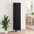 vidaXL Highboard Čierny dub 34,5 x 34 x 180 cm Kompozitné drevo