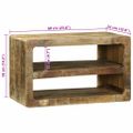 vidaXL TV skrinka s poličkou Hnedá 60 x 32 x 36 cm Mangový masív
