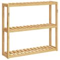 vidaXL Kúpeľňová polica 3-poschodová nástenná 60x15x54 cm bambus