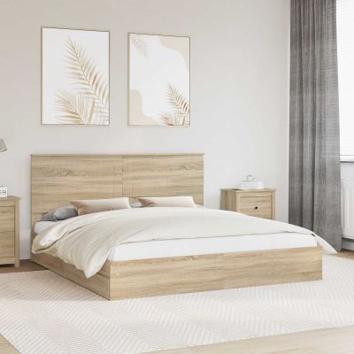 vidaXL Úložná posteľ Sonoma dub 180 x 200 cm Kompozitné drevo