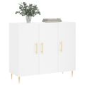 vidaXL Komoda biela 90x34x80 cm kompozitné drevo