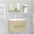vidaXL Kúpeľňové zrkadlo, dub sonoma 60x10,5x37 cm, kompozitné drevo