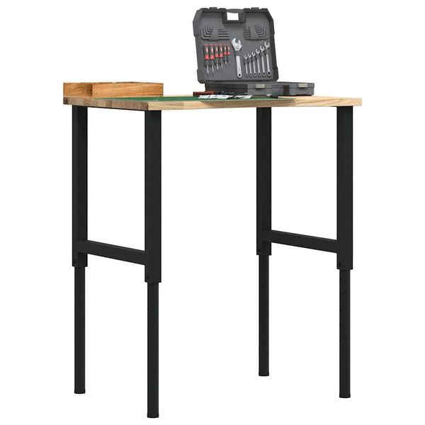 vidaXL pracovný stôl 80x60x(71,5-98) cm masívny dub