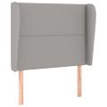 vidaXL Čelo postele so záhybmi bledosivé 83x23x118/128 cm látka