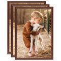 vidaXL Fotorámiky na stenu alebo stôl 3 ks hnedé 29,7x42 cm MDF