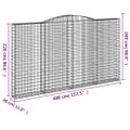 vidaXL Oblúkový gabionový kôš 7 ks 400x30x220/240cm pozinkované železo