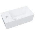 vidaXL Umývadlo biele 48x25x15 cm keramické