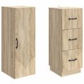 vidaXL Sada skríň 2 ks 33 x 34,5 x 87 cm Kompozitné drevo Dub sonoma