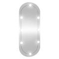 vidaXL Nástenné zrkadlo s LED svetlami 25x60 cm sklo oválne