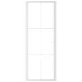 vidaXL Vnútorné dvere 76x201,5 cm biele ESG sklo a hliník