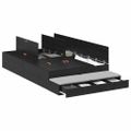 vidaXL Rám postele s úložným prostorem so zásuvkou Čierny dub 120 cm