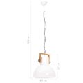 vidaXL Industriálna závesná lampa 25 W biela 40 cm okrúhla E27