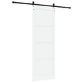 vidaXL Posuvné dvere Biela 83 x 232 cm Borovicový masív