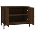 vidaXL TV skrinka s dvierkami hnedý dub 60x35x45 cm spracované drevo