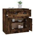 vidaXL Komoda dymový dub 70x35,5x67,5 cm spracované drevo