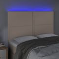 VidaXL Čelo postele kapučínové 144x5x118/128 cm umelá koža