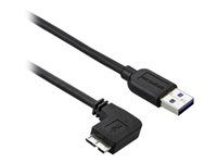 Ľavouhlý Micro-USB - USB 3.0 A na Micro B - zahnutý Micro USB - USB 3.1 Gen 1 5 Gbps (USB3AU50CMLS) - USB kábel - Micro-USB typ B (samec) na USB typ A (samec) - USB 3.0 - 50 cm - ľavý uhlový konektor, lisovaný - čierna