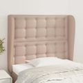 vidaXL Čelo postele so záhybmi kapučínové 83x23x118/128 cm umelá koža