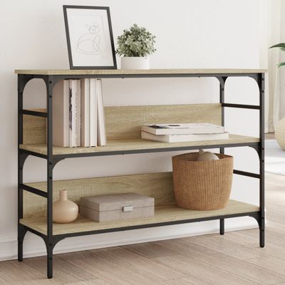 vidaXL Konzolový stolík dub sonoma 100x32x75 cm kompozitné drevo
