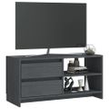 vidaXL TV skrinka sivá 80x31x39 cm borovicový masív
