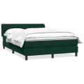 vidaXL Posteľný rám boxsping s matracom tmavozelený 140x220 cm zamat