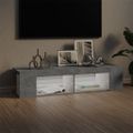 vidaXL TV skrinka s LED svetlami betónová sivá 135x39x30 cm