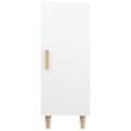 vidaXL Komoda biela 34,5x34x90 cm spracované drevo