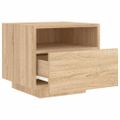vidaXL Nočné stolíky s LED svetlami 2 ks dub sonoma 40x39x37 cm