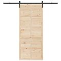 vidaXL Posuvné dvere Prírodná 100 x 208 cm Borovicový masív
