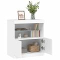 vidaXL Komoda s LED svetlami biela 60x37x67 cm