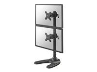 Stojan - plný pohyb - pre 2 LCD displeje - čierna - veľkosť obrazovky: 10"-27" - stolový stojan, priechodka, upevniteľné na stôl