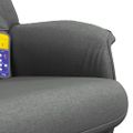 vidaXL Masážne sklápacie kreslo s podnožkou tmavosivé látka