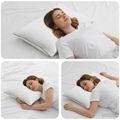 vidaXL Shread spánkový vankúš Biela 80 x 40 x 14,5 cm Pamäťová pena