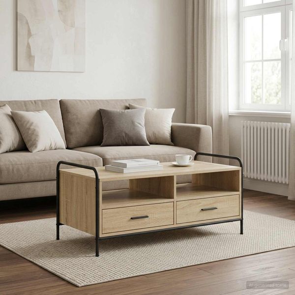 vidaXL Konferenčný stolík Dub sonoma 99,5 x 49 x 46 cm